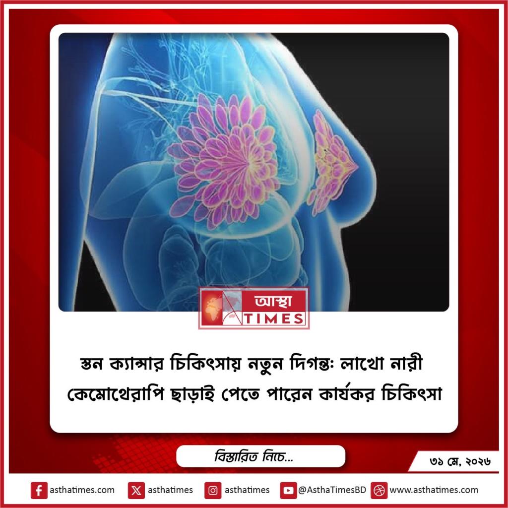 স্তন ক্যান্সার চিকিৎসায় নতুন দিগন্ত: লাখো নারী কেমোথেরাপি ছাড়াই পেতে পারেন কার্যকর চিকিৎসা