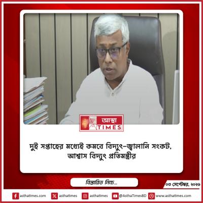 দুই সপ্তাহের মধ্যেই কমবে বিদ্যুৎ-জ্বালানি সংকট, আশ্বাস বিদ্যুৎ প্রতিমন্ত্রীর