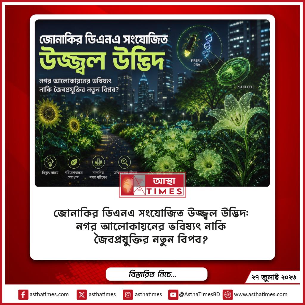 জোনাকির ডিএনএ সংযোজিত উজ্জ্বল উদ্ভিদ: নগর আলোকায়নের ভবিষ্যৎ নাকি জৈবপ্রযুক্তির নতুন বিপ্লব?